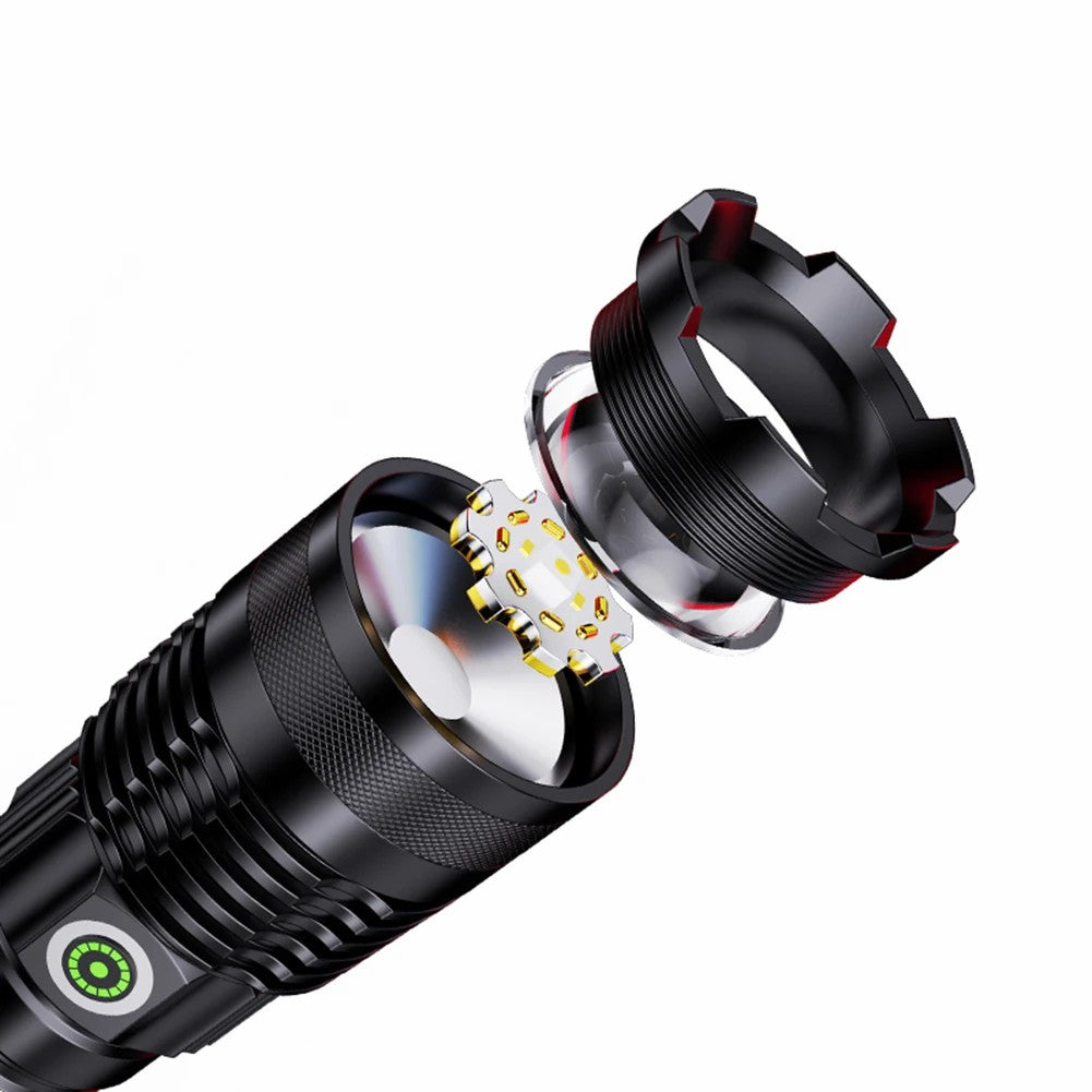 A55 Telescopic Zoom Flashlights USB-C Rechargeable LED Tactical Torch with White Laser Light A55 Telescopic Zoom Flashlights USB-C Rechargeable LED Tactical Torch with White Laser Light